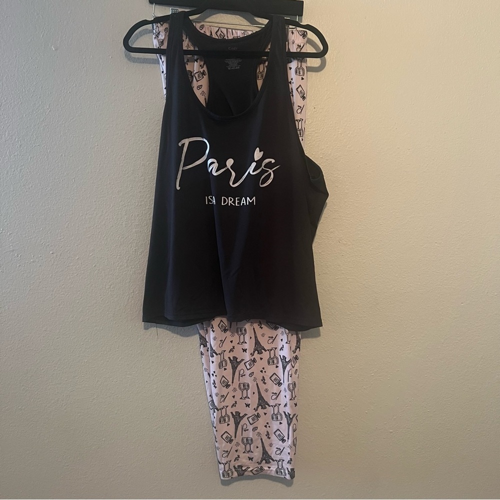 Cozy Couture Black and Pink Women's Sleepwear Set size 3X